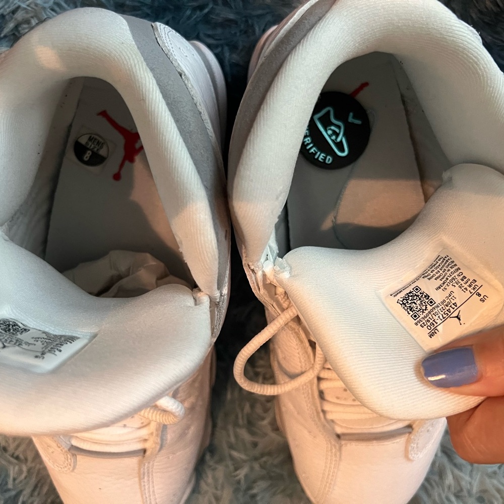 White Air Jordan high tops size 8 - Picture 7 of 9